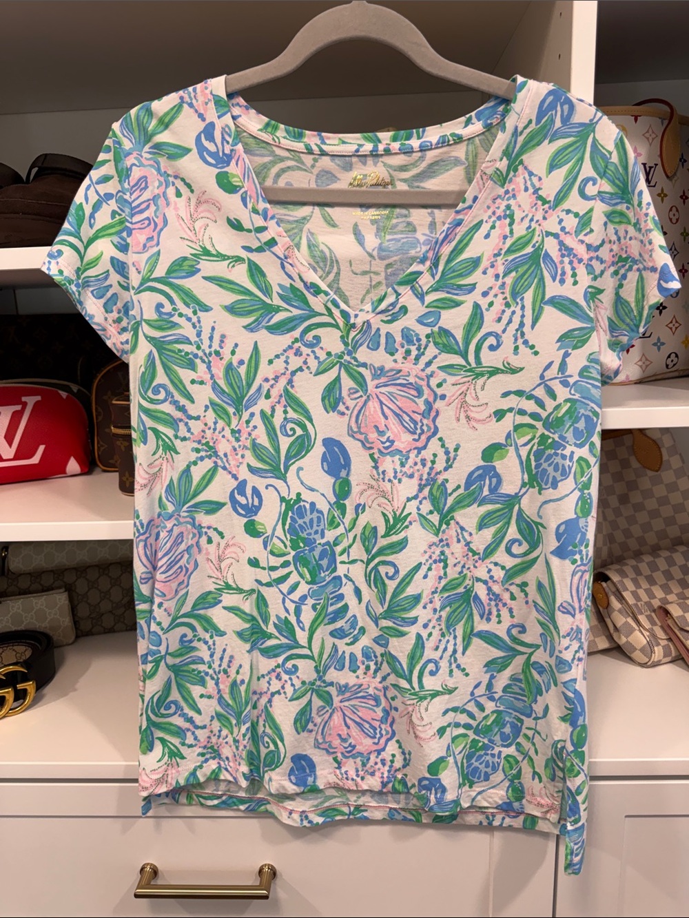 Lilly Pulitzer Meredith Tee Resort White Just a Pinch